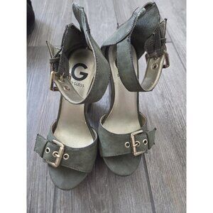 Guess Platform  Sz 5.5Wedge Heels Sandals Ankle Strap Open Women's Barbie Bratz